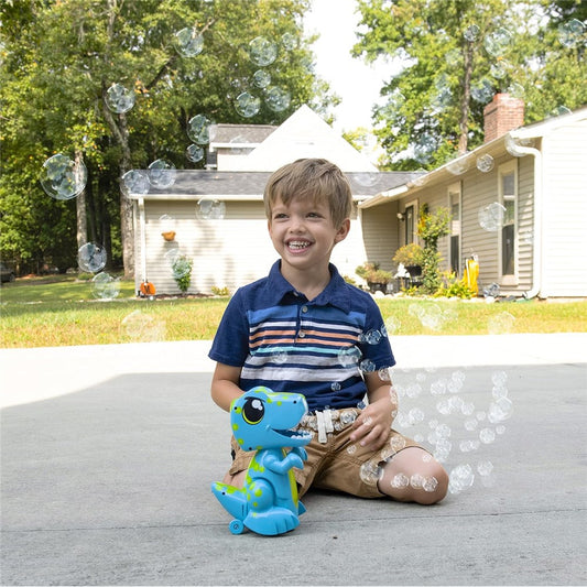 MAXX BUBBLES - BUMP 'N' GO DINO BUBBLER (BLUE)