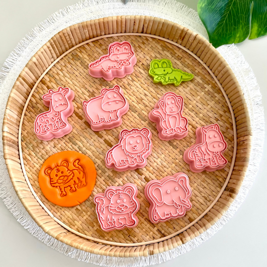 Africa Animal Playdough Cutters & Stamps Set