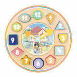 BLUEY WOODEN PUZZLE CLOCK