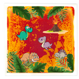 Animal Kingdom Large Liquid Floor Tiles ~ 4 pack