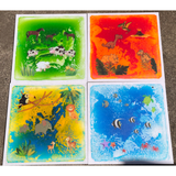 Animal Kingdom Large Liquid Floor Tiles ~ 4 pack