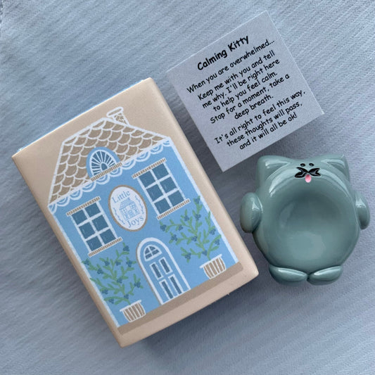 Calming Kitty Metal Worry Stone