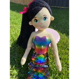 Large Flip Sequinned Mermaid ~ Pink/ Blue/ Rainbow