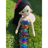 Large Flip Sequinned Mermaid ~ Pink/ Blue/ Rainbow
