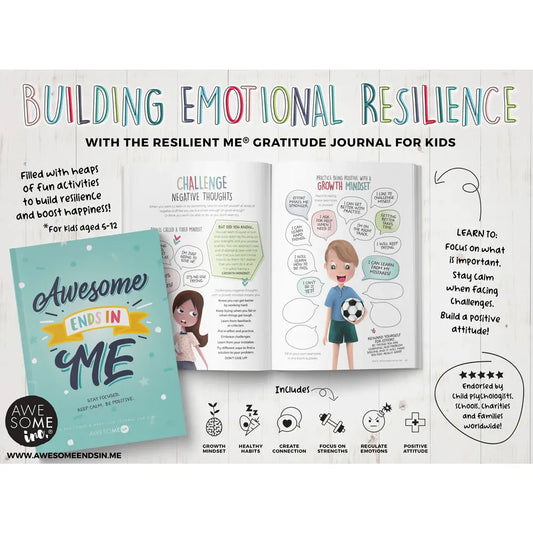 Resilient ME Gratitude Journal For Kids – Awesome Ends In ME (Age 5-12)