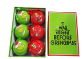 SET OF 6 GRINCH BAUBLES