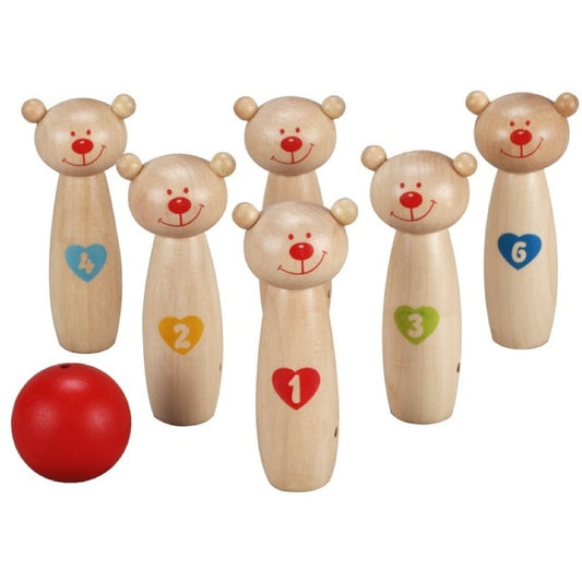 childrens bowling toy wood