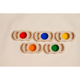 See through wooden coloured blocks
