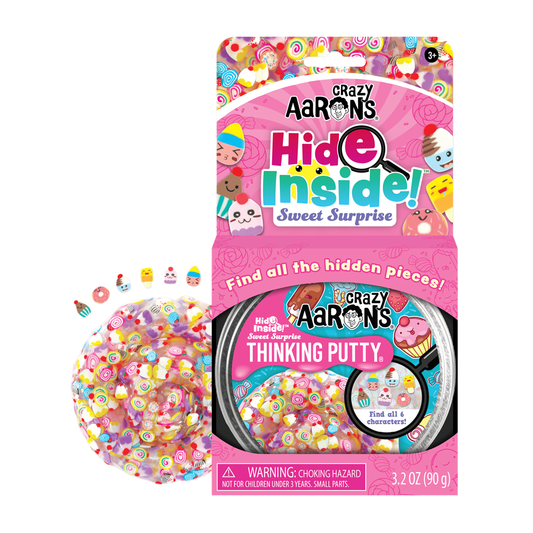 Crazy Aarons Thinking Putty ~ Sweet Surprise4" Tin  | Hide Inside