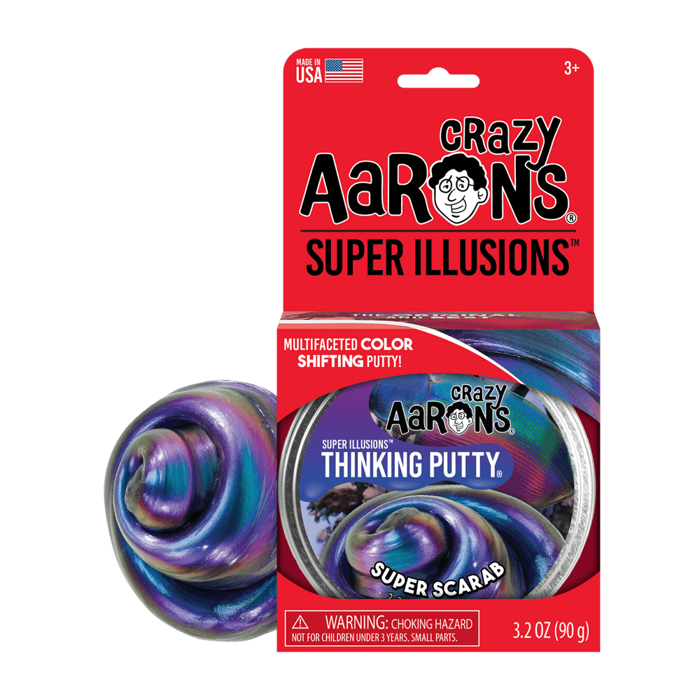 Crazy Aarons Thinking Putty ~ Super Scarab 4" Tin