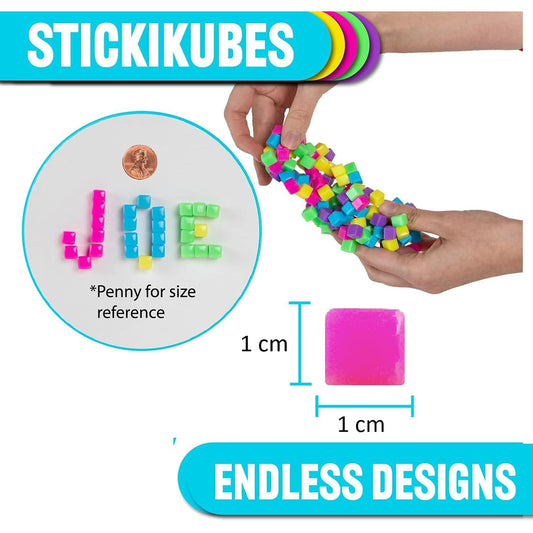 STICKIKUBES - NEON BRIGHTS TUB - 125PC