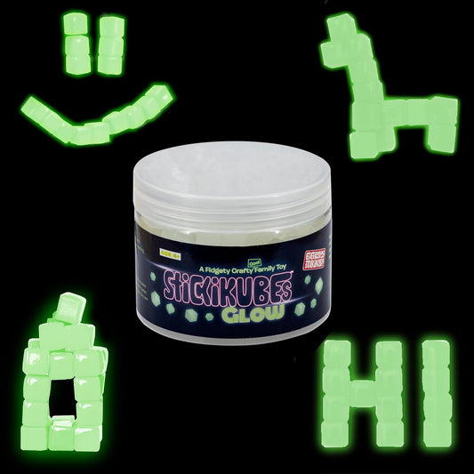STICKIKUBES - GLOW IN THE DARK TUB - 125PC