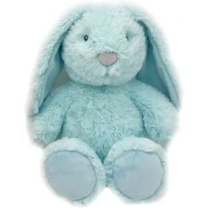 SITTING PLUSH BUNNY BLUE 35CM