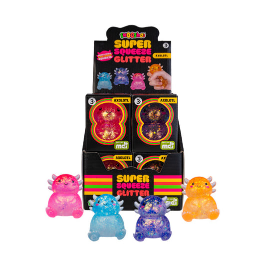 Axolotl Glitter Smooshos Super Squeeze