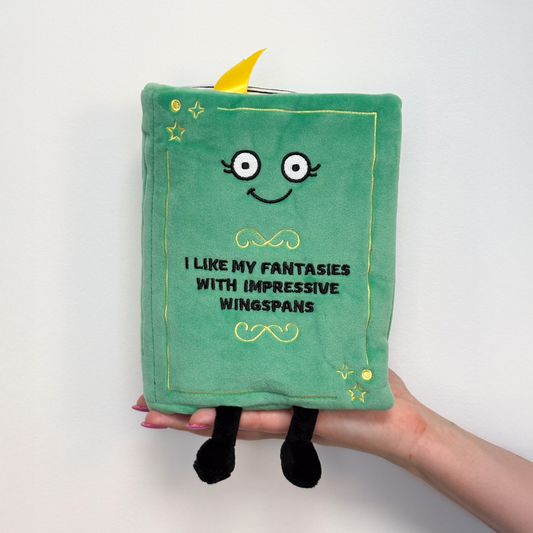 "I Like My Fantasies With Impressive Wingspans" Book Plush