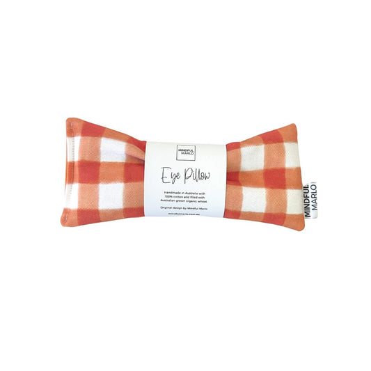 EYE PILLOW - TANGERINE GINGHAM ~ Caring For Carers