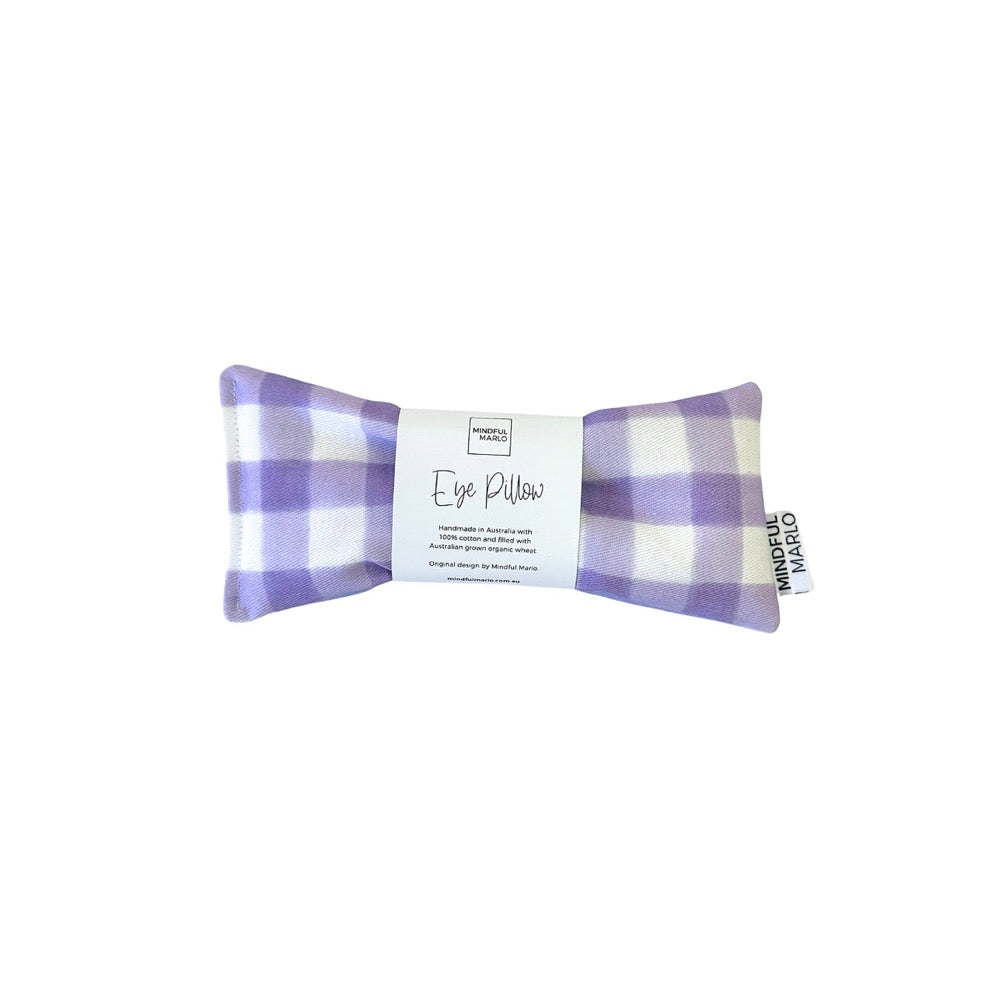 EYE PILLOW - VIOLET GINGHAM ~ Caring For Carers