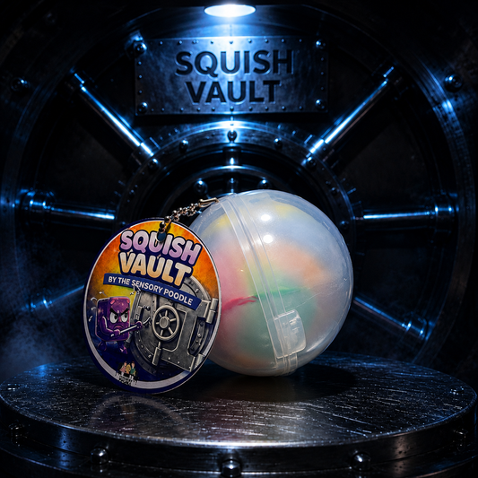 Wax Cracking Squishy Ball ~ Bright Rainbow