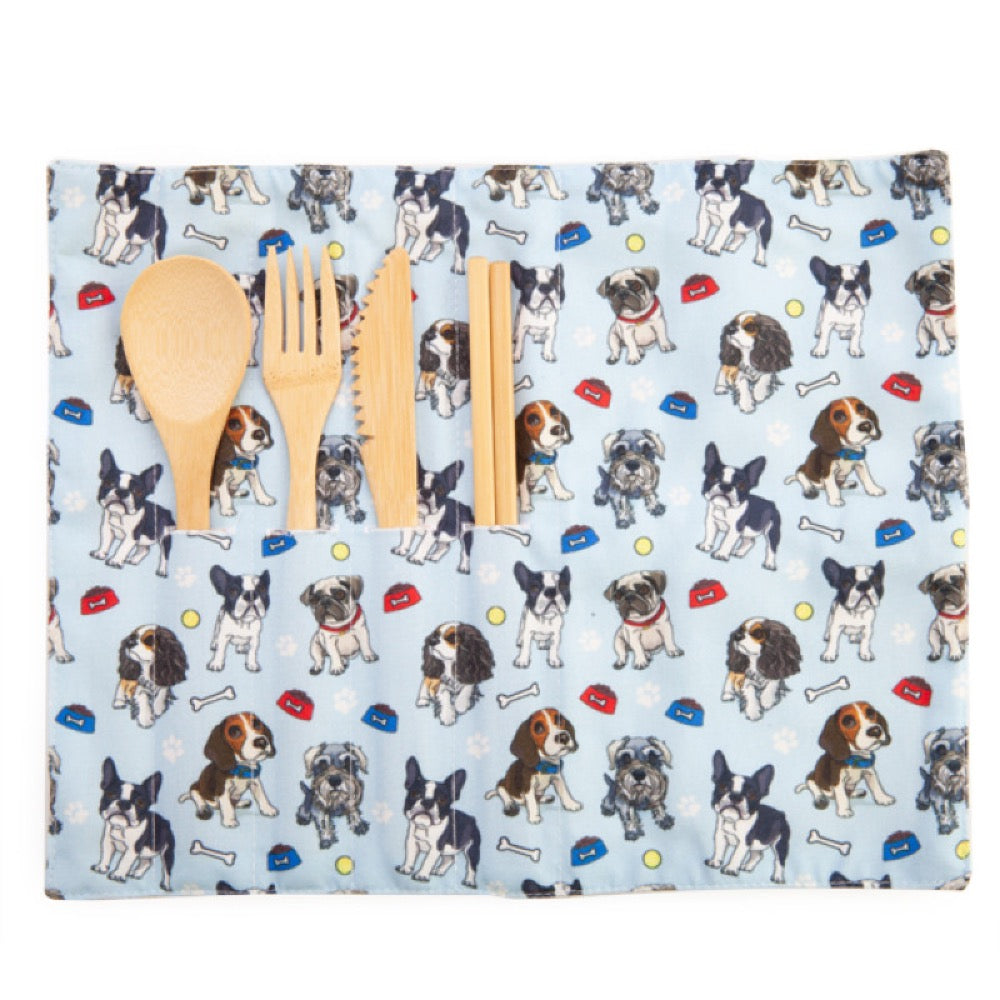 Dogs Eco-to-Go Bamboo Cutlery Set