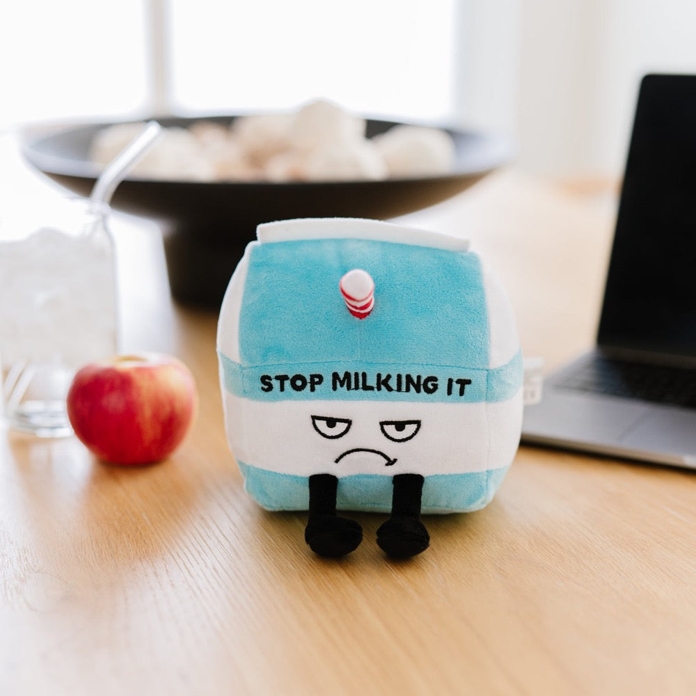 "Stop Milking It" Milk Carton Plush