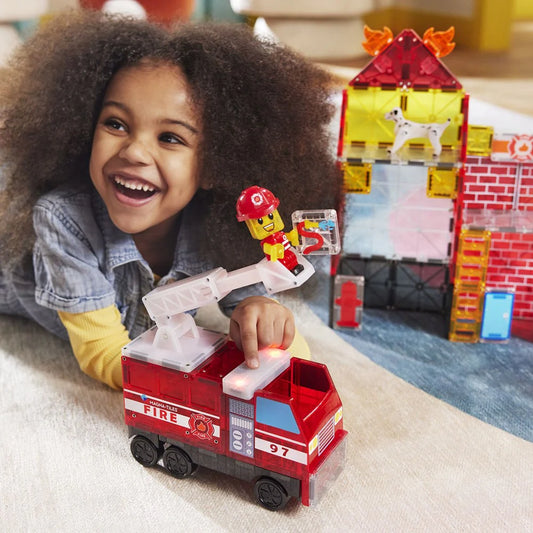 MAGNA-TILES - FIRE STATION - 50 PIECE