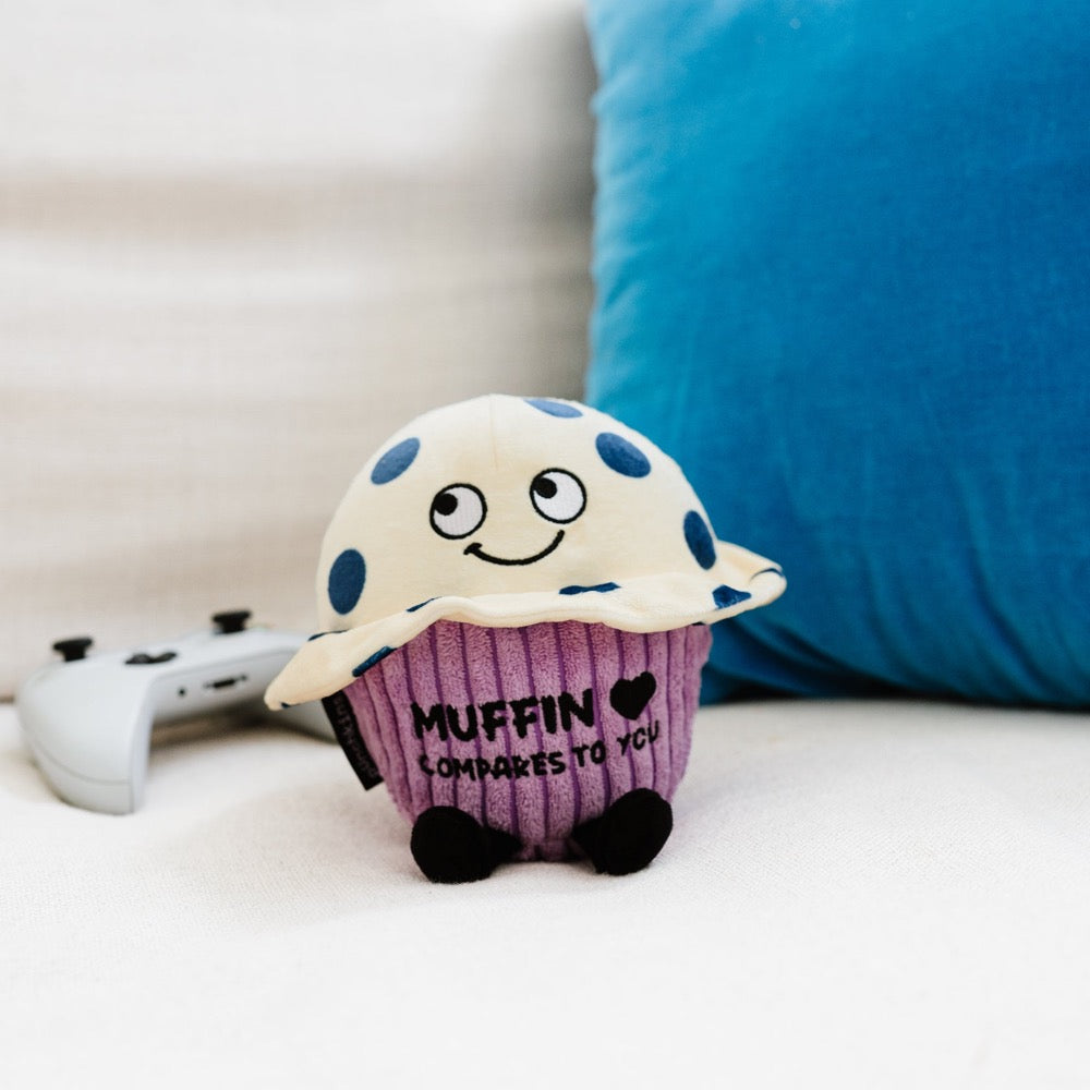 "Muffin Compares To You" Plush Blueberry Muffin