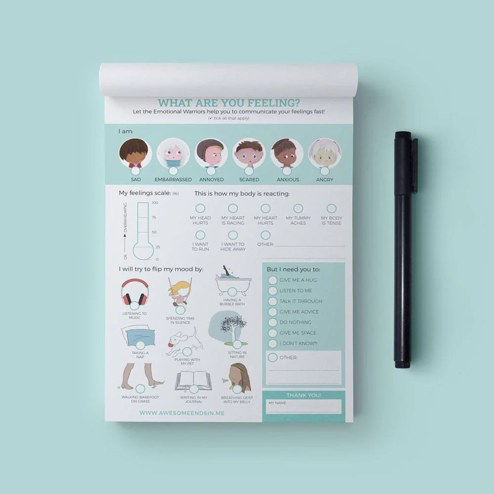 Emotional Warriors Feelings Notepad Age 5+