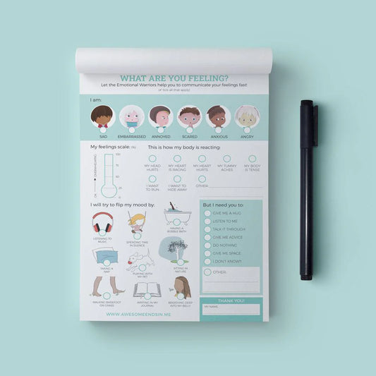 Emotional Warriors Feelings Notepad Age 5+