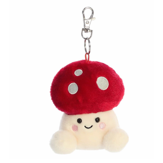 Palm Pal Clip On Key Ring ~ Amanita Mushroom