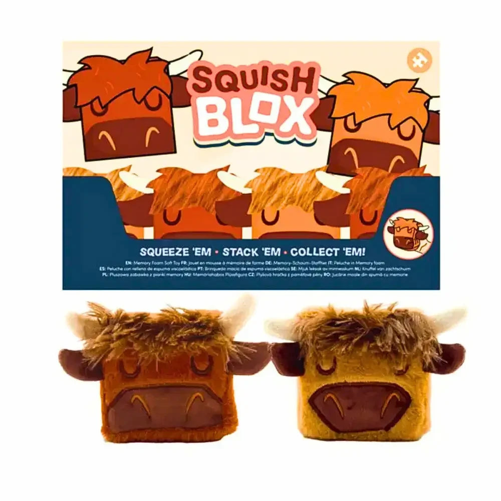 Highland Coo Cow Memory Foam Plush Squeezy Toy