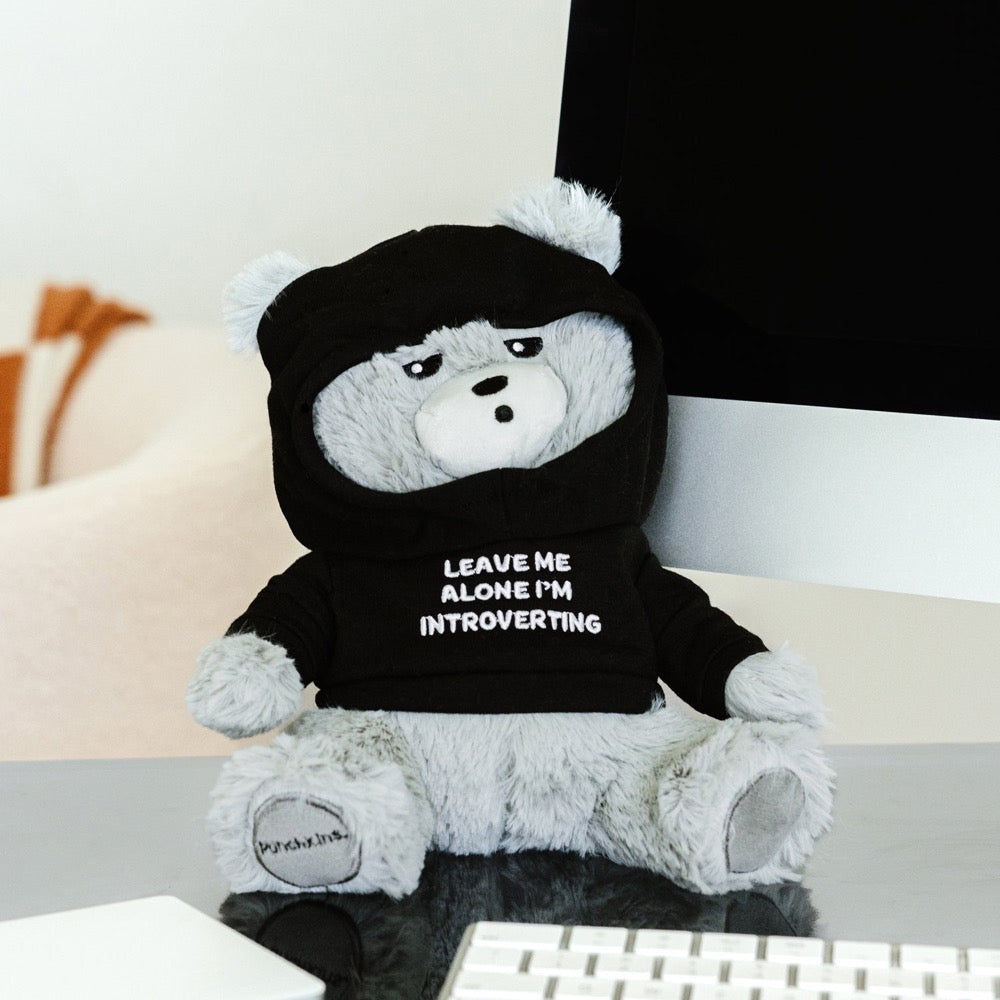 "Leave Me Alone. I'm Introverting" Teddy Bear Plushie