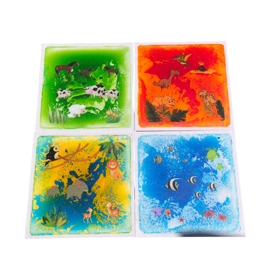 Animal Kingdom Liquid Floor Tiles ~ 4 pack