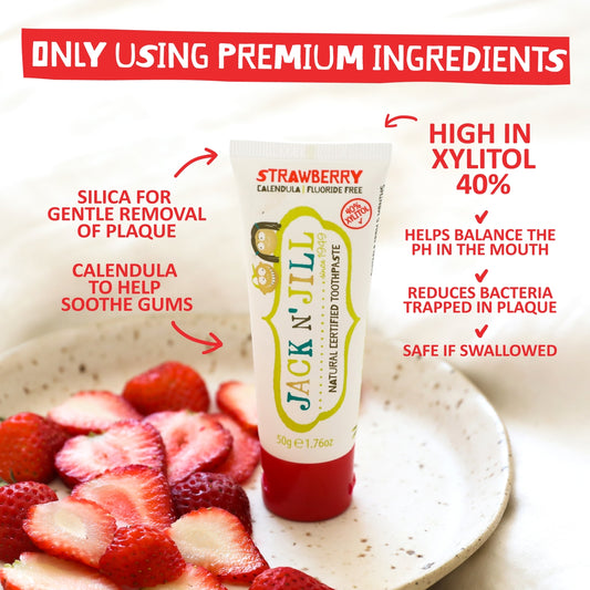 Jack N' Jill Natural Certified Toothpaste Strawberry 50g