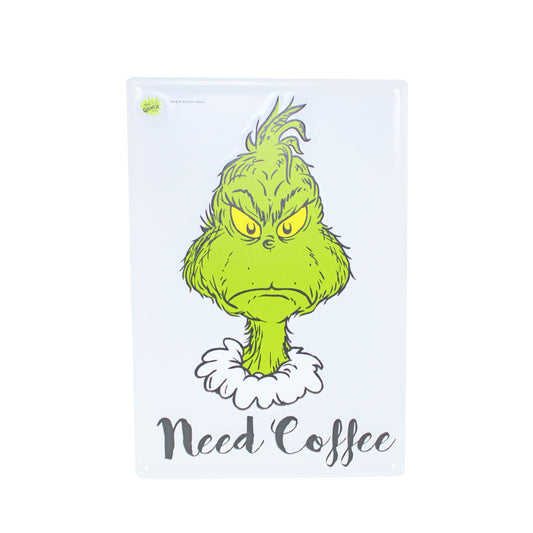 Metal Need Coffee Sign 35x24cm