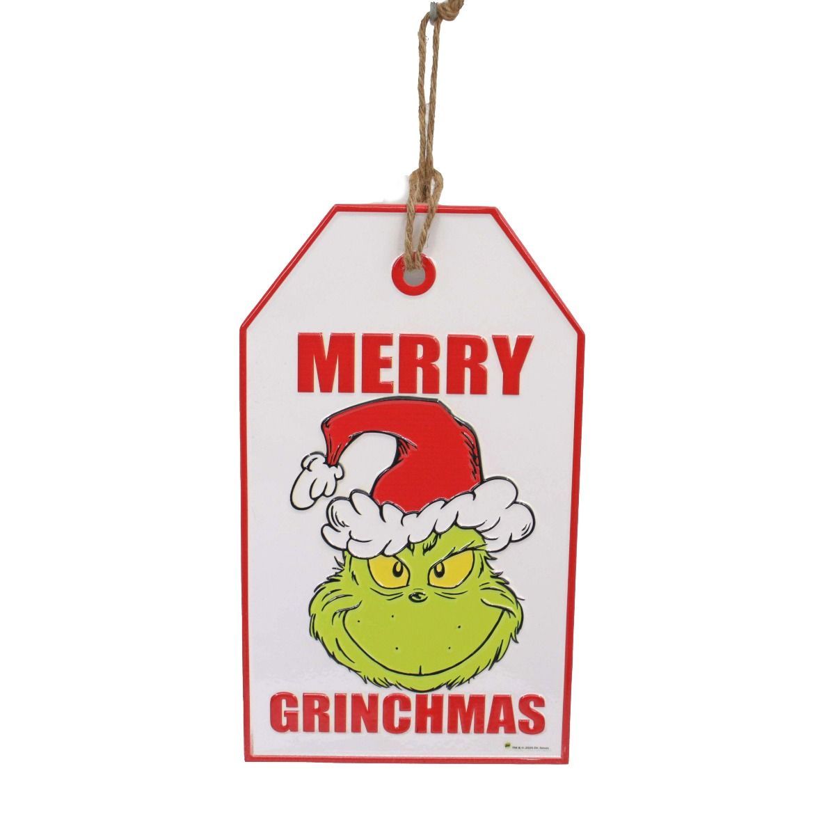 Metal DOOR HANGER SIGN MERRY GRINCHMAS