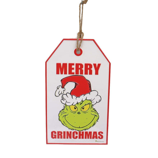 Metal DOOR HANGER SIGN MERRY GRINCHMAS