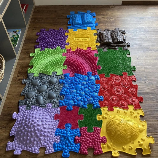 Large Sensory Playmat Set 1 ~ 16 Pieces