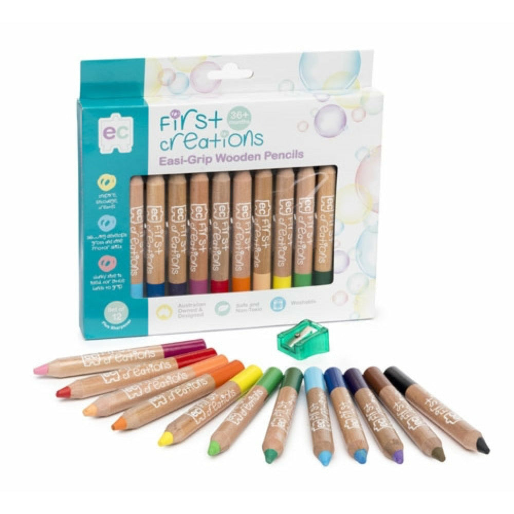 Easi-Grip Wooden Pencils Packet of 12