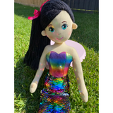 Large Flip Sequinned Mermaid  ~ Pink/ Blue/ Rainbow