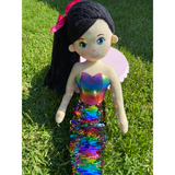 Large Flip Sequinned Mermaid  ~ Pink/ Blue/ Rainbow