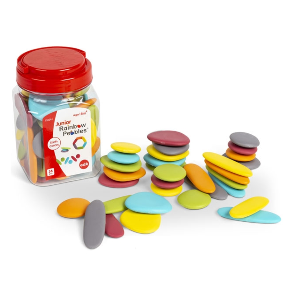 Junior Rainbow Pebbles Earth Colours Jar of 36