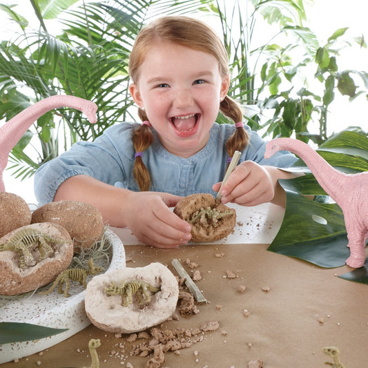 DIG IT UP! DINOSAUR SKELETONS - SINGLE CLAY EGG.