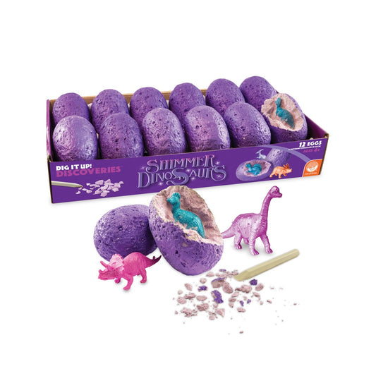 DIG IT UP! SHIMMER DINOSAURS - SINGLE CLAY EGG