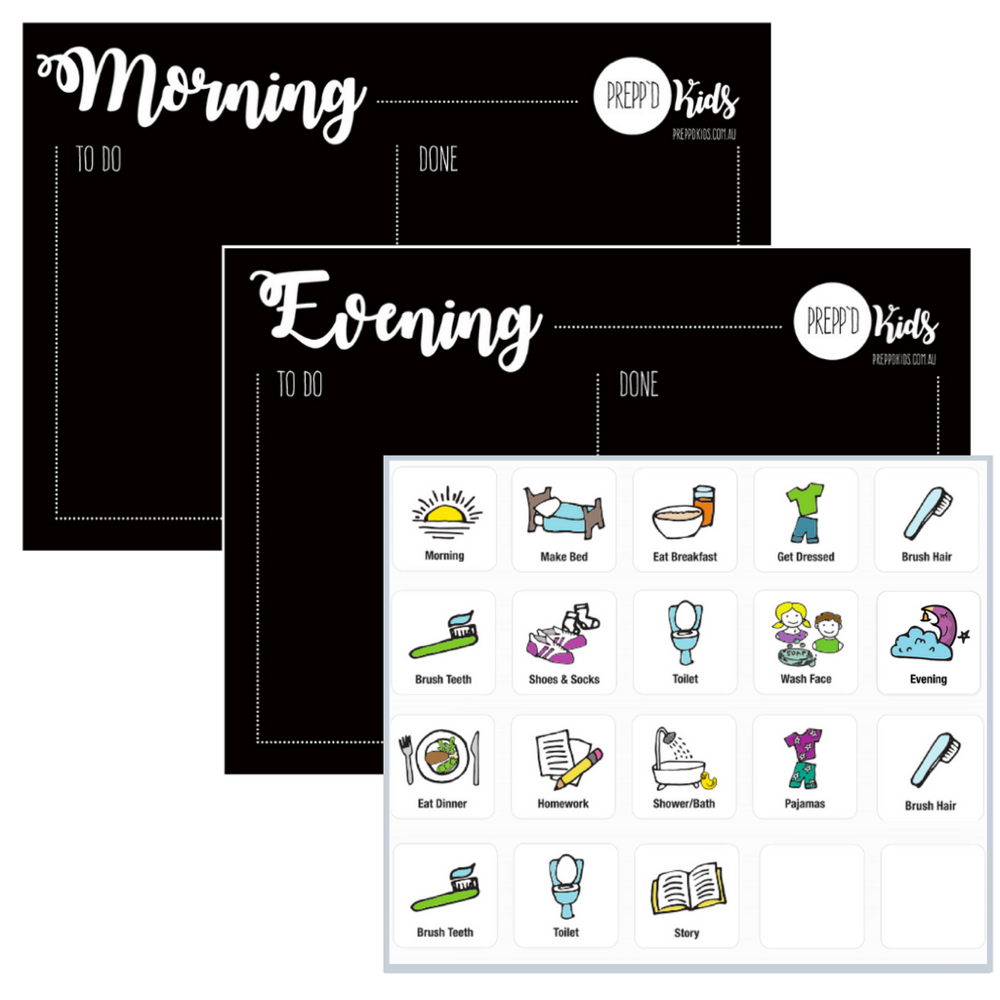 Magnetic Morning & Evening Routine Set (A4)