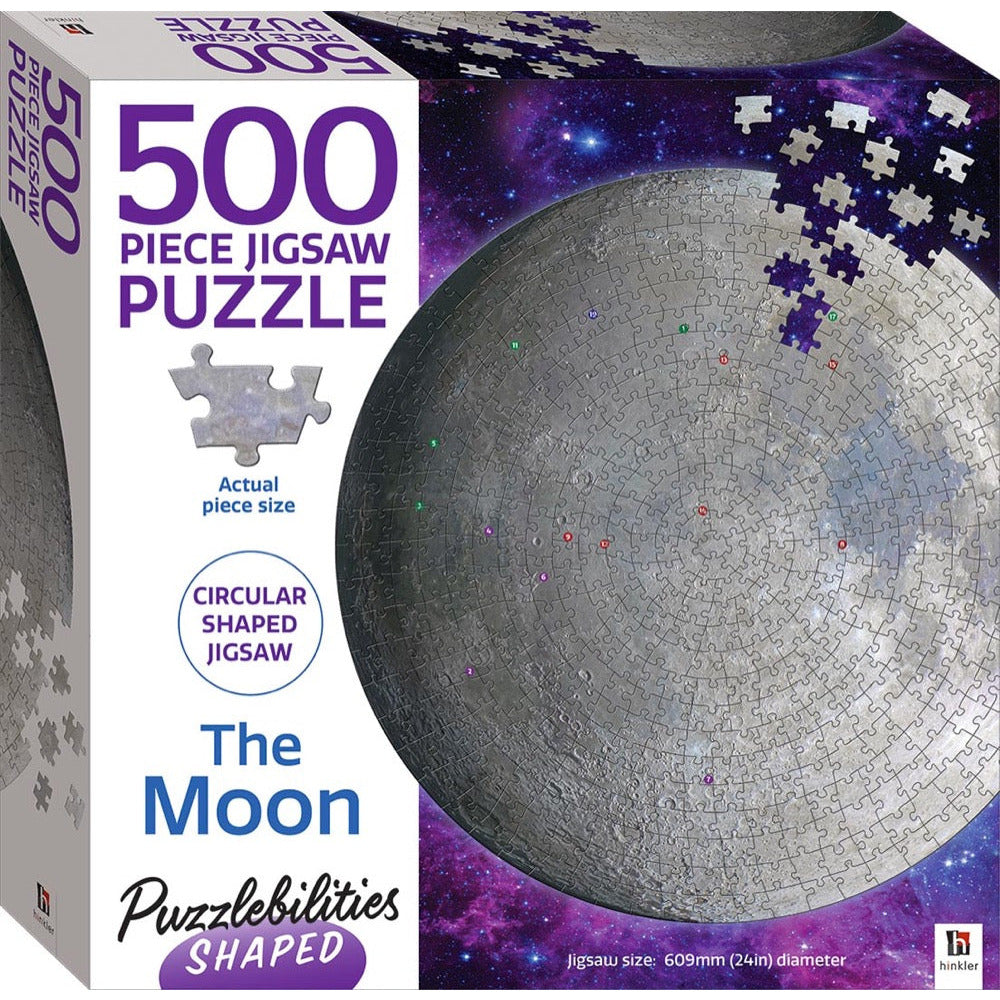 Puzzlebilities Shaped 500pc Jigsaw ~ Moon or Earth