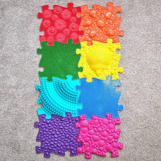 Rainbow Sensory Play Mat Set ~ 8 Pieces