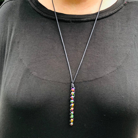 Oil Slick Necklace Caterpillar