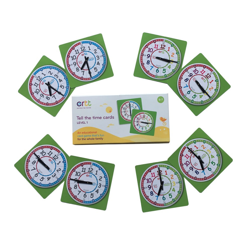 EasyRead  Tell the Time Card Games